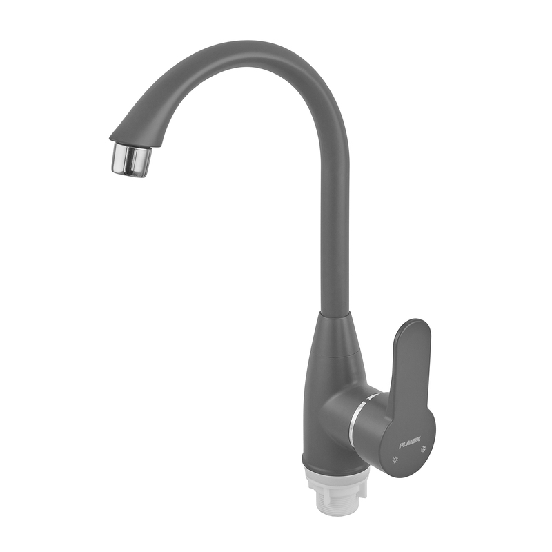Смеситель для кухни Plamix Mario-011 Graphite (без подвода) (Цвет графит) (PM6099)