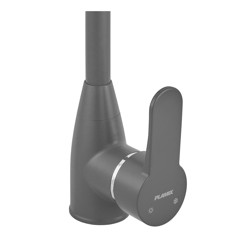Смеситель для кухни Plamix Mario-011 Graphite (без подвода) (Цвет графит) (PM6099)