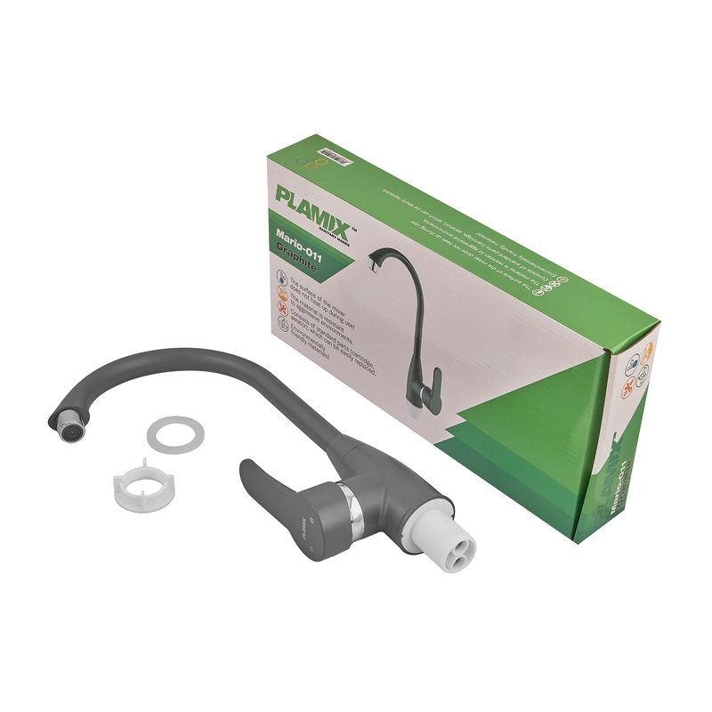 Смеситель для кухни Plamix Mario-011 Graphite (без подвода) (Цвет графит) (PM6099)