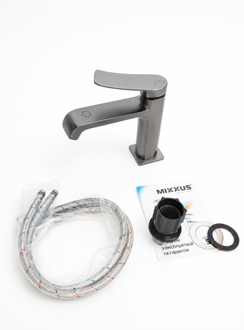 Уцінка - Змішувач для умивальника MIXXUS PREMIUM DALI 001 NUT GRAPHITE (Колір графіт) (MI6756-20260715-9443)