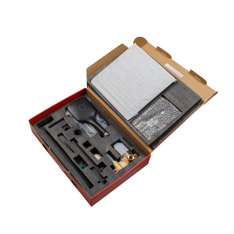 Душевая система встраиваемая Koer KB-66009-05 3 функции (Цвет черный) (KR6020)