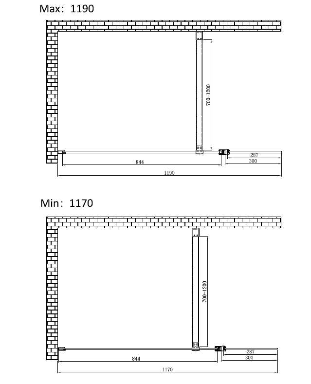 Душевая перегородка Koer SR SP03-120x200-TR-01 Walk-In прозрачное стекло Easy Clean 8мм, хром (KR5398)