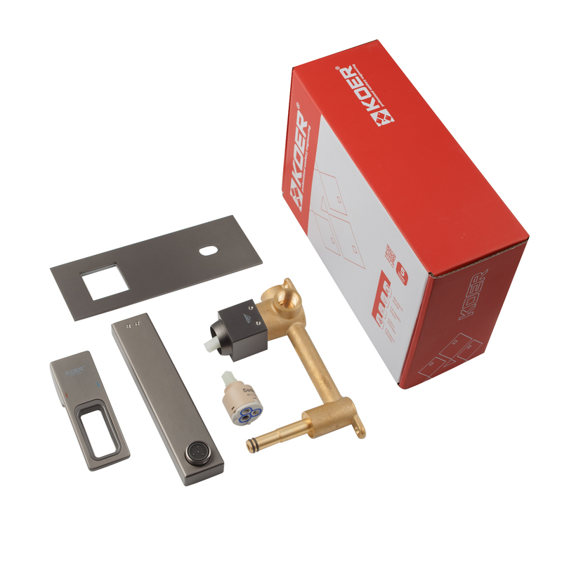Змішувач для умивальника вбудований Koer KB-16009-07 (Колір графіт) (KR5981)