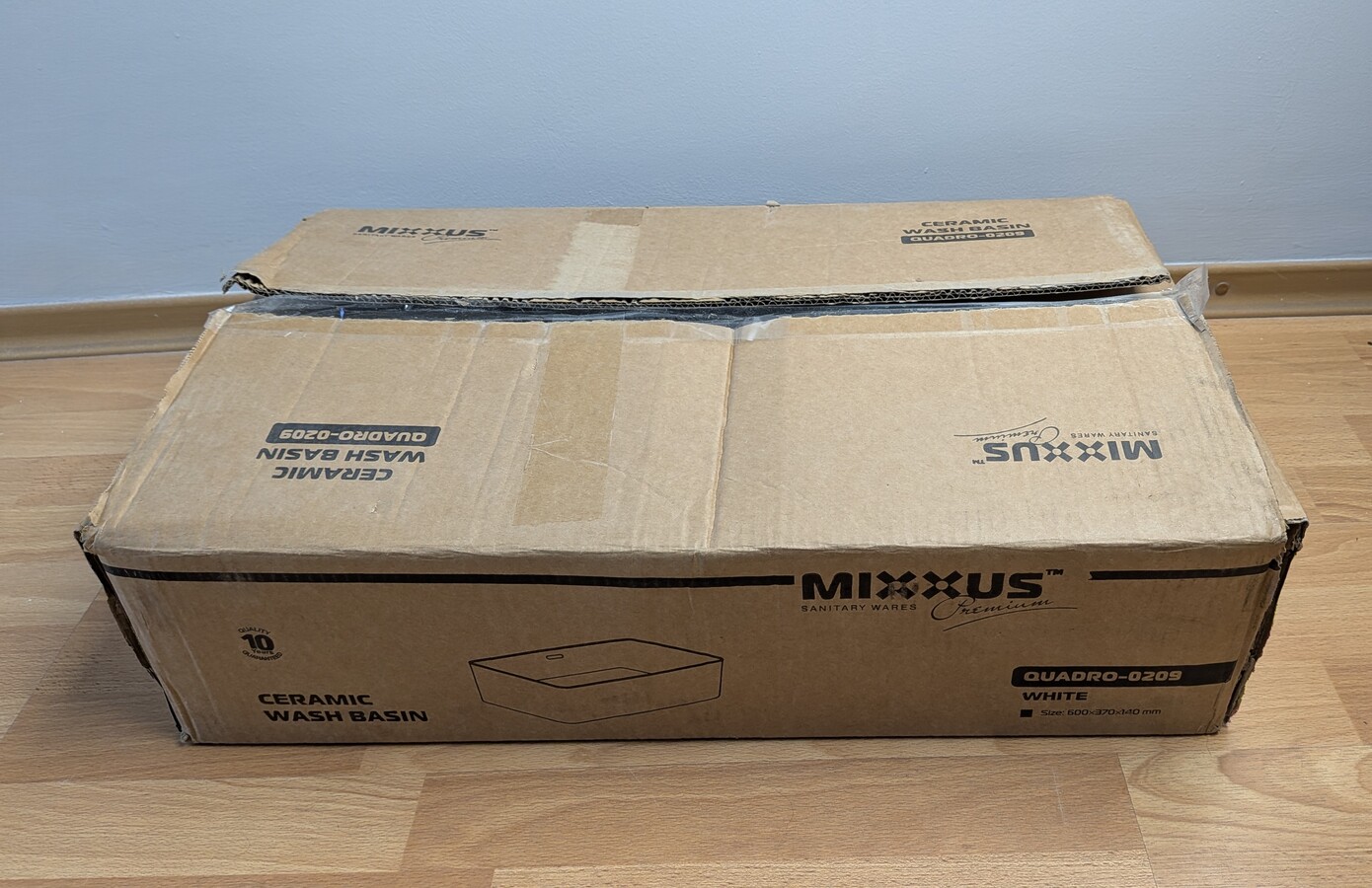 Уцінка - Раковина накладна Mixxus Premium QUADRO-0209 600х370х140mm з переливом (MP6522-20260519161208)