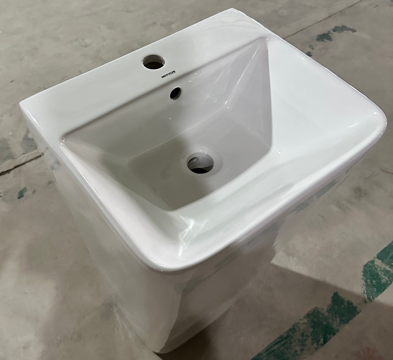 Раковина моноблок MIXXUS STYLE-1101 440х380х830mm (отвір під змішувач, перелив) (MI6696)