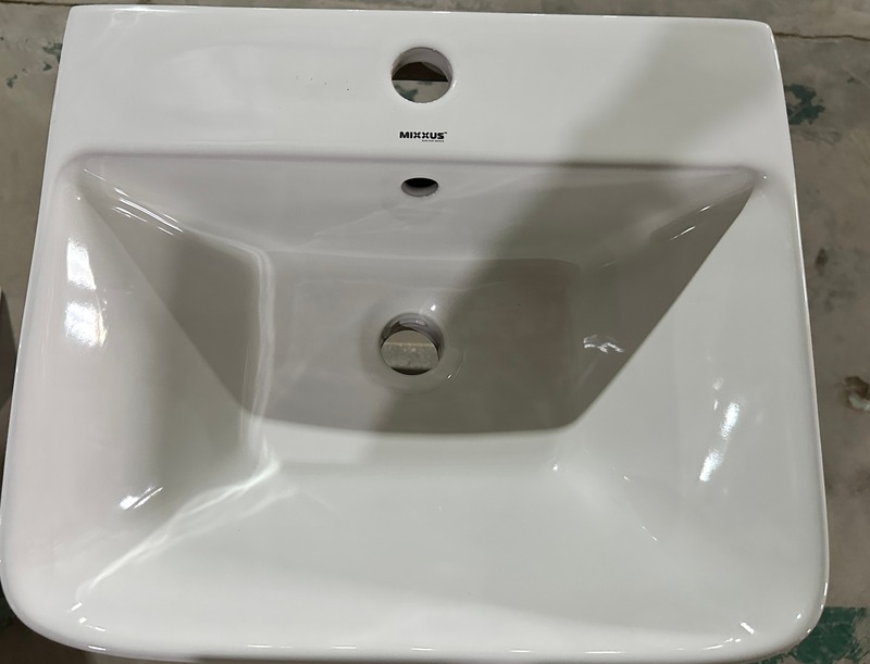 Раковина моноблок MIXXUS STYLE-1101 440х380х830mm (отвір під змішувач, перелив) (MI6696)