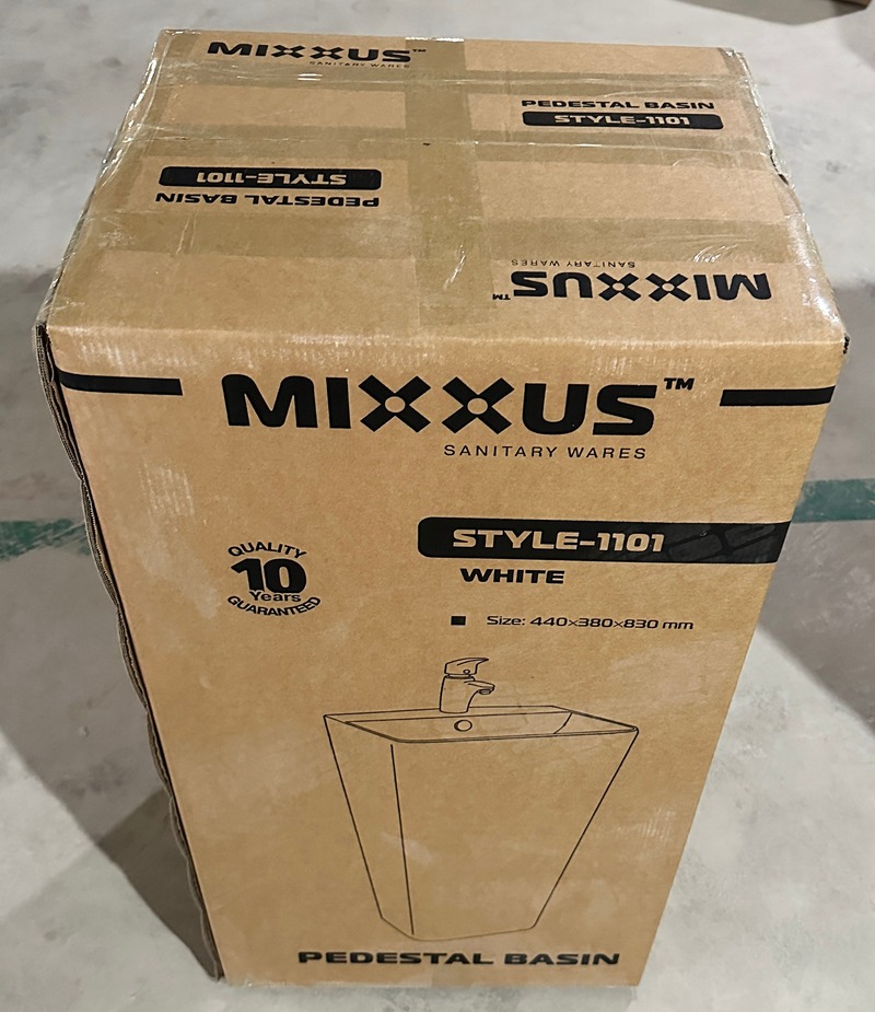Раковина моноблок MIXXUS STYLE-1101 440х380х830mm (отвір під змішувач, перелив) (MI6696)