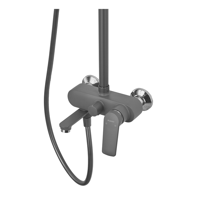 Душова колона зі змішувачем Plamix Lucas-008-J Graphite (Колір графіт) (PM6103)