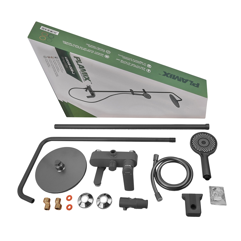 Душова колона зі змішувачем Plamix Lucas-008-J Graphite (Колір графіт) (PM6103)