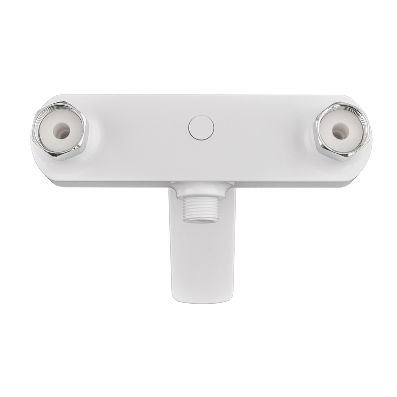 Смеситель для душевой кабины Plamix Lucas-003 SET White со шлангом, лейкой и кронштейном (PM0711)