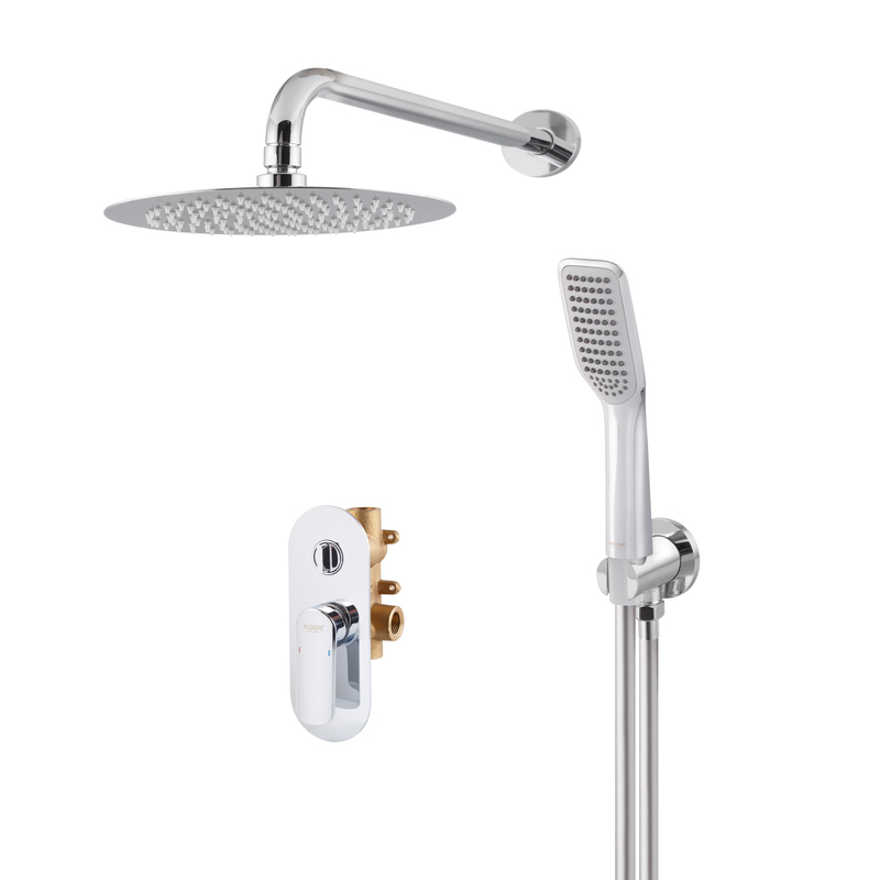 Душова система вбудована KOER KB-62028-01, 2 функції (Колір хром) (KR6008)