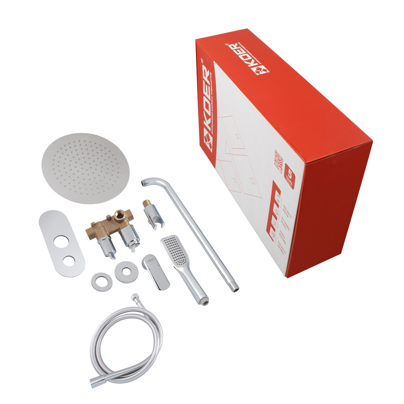 Душова система вбудована KOER KB-62028-01, 2 функції (Колір хром) (KR6008)