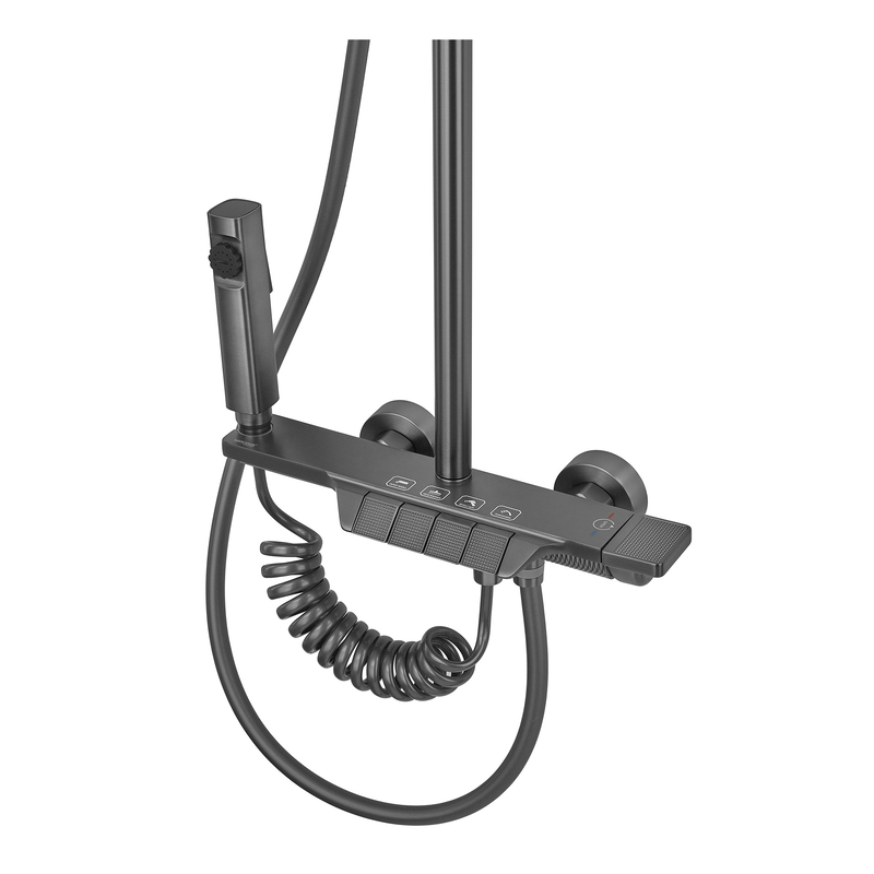 Душова колона зі змішувачем Mixxus Premium Terra 029-J Graphite (колір графіт) (MI8386)