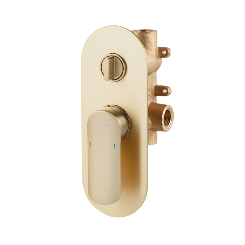 Душова система вбудована KOER KB-62028-12, 2 функції (Колір матове золото) (KR6010)
