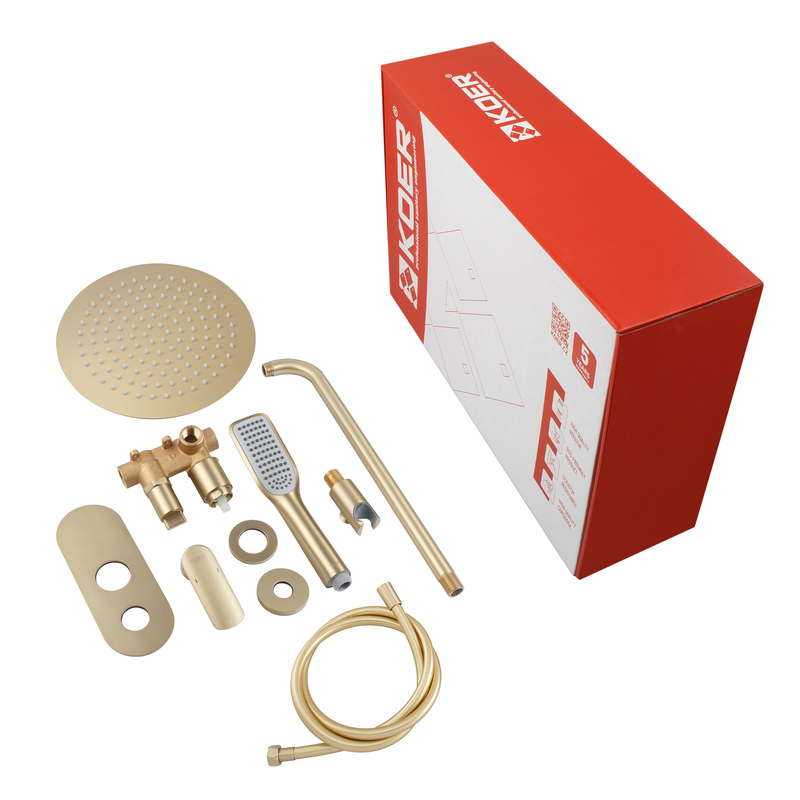 Душова система вбудована KOER KB-62028-12, 2 функції (Колір матове золото) (KR6010)