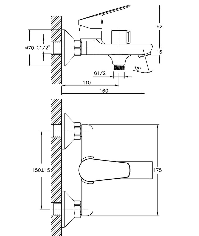 Змішувач для ванни Haiba Nikas 009 (HB0886)