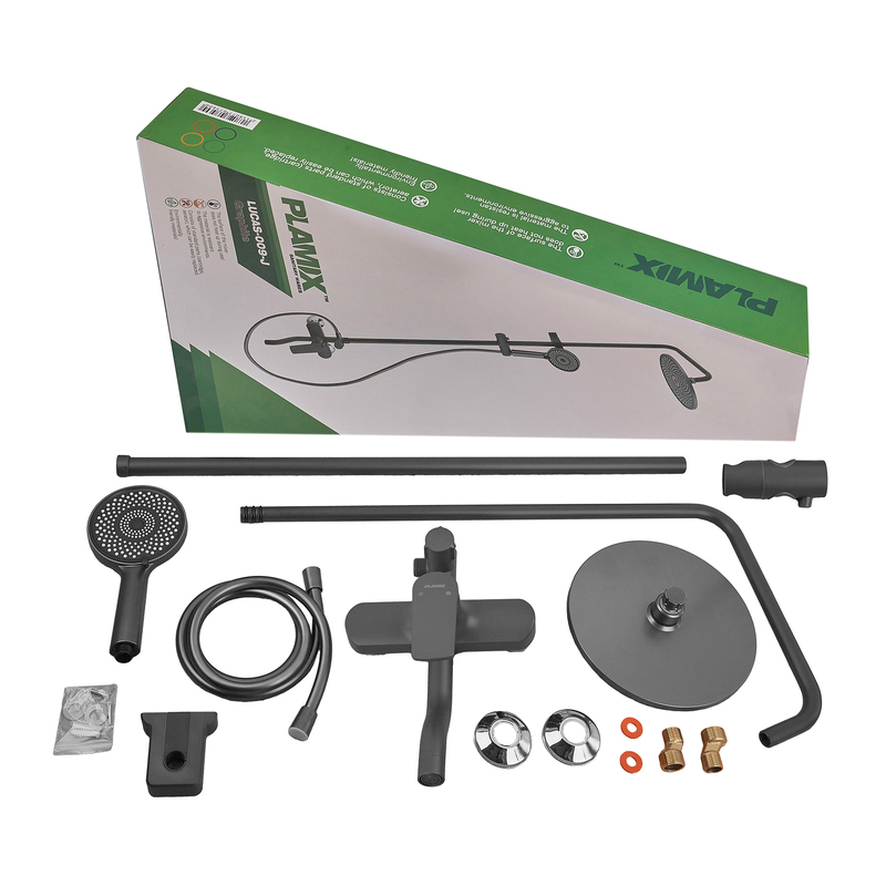 Душова колона зі змішувачем Plamix Lucas-009-J Graphite (Колір графіт) (PM6102)