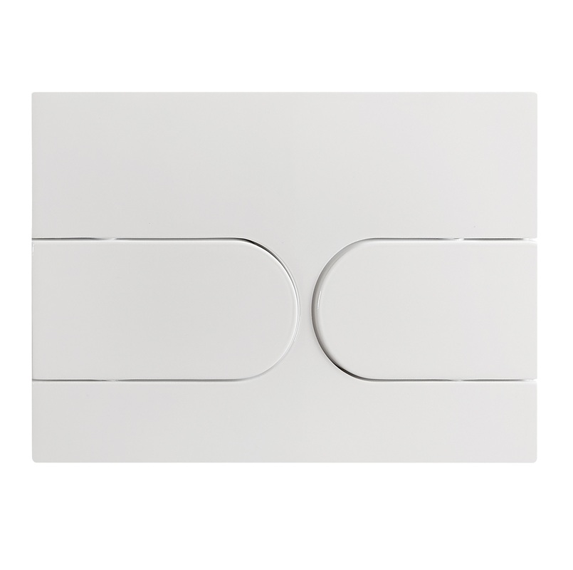 Панель змиву KOER KT-0604-03 240x160x10mm пластикова, кнопка закруглена (колір білий) (KR5322)