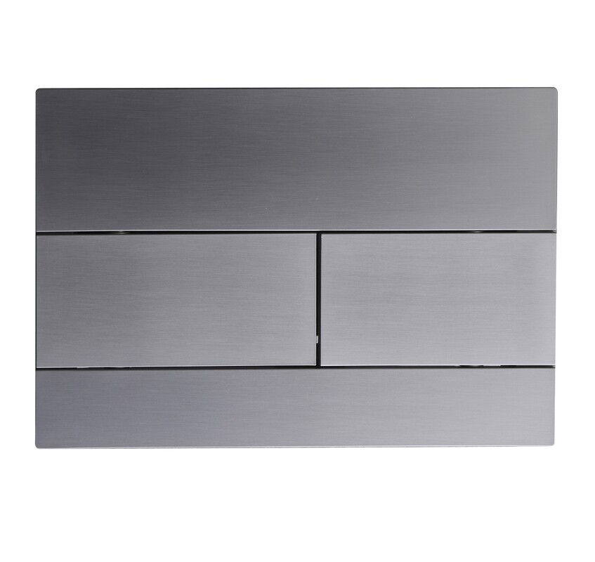 Панель змиву KOER KT-0603-07 240x160x10mm пластикова, кнопка лінійна (колір графіт) (KR5321)