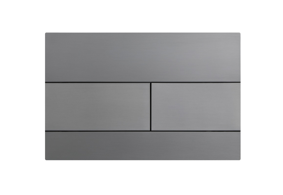 Панель змиву KOER KT-0603-07 240x160x10mm пластикова, кнопка лінійна (колір графіт) (KR5321)