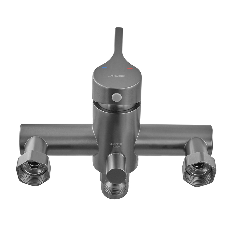 Змішувач для ванни Zerix Rex-006 (Euro) Graphite з нерж. сталі (Колір графіт) (ZX6120)