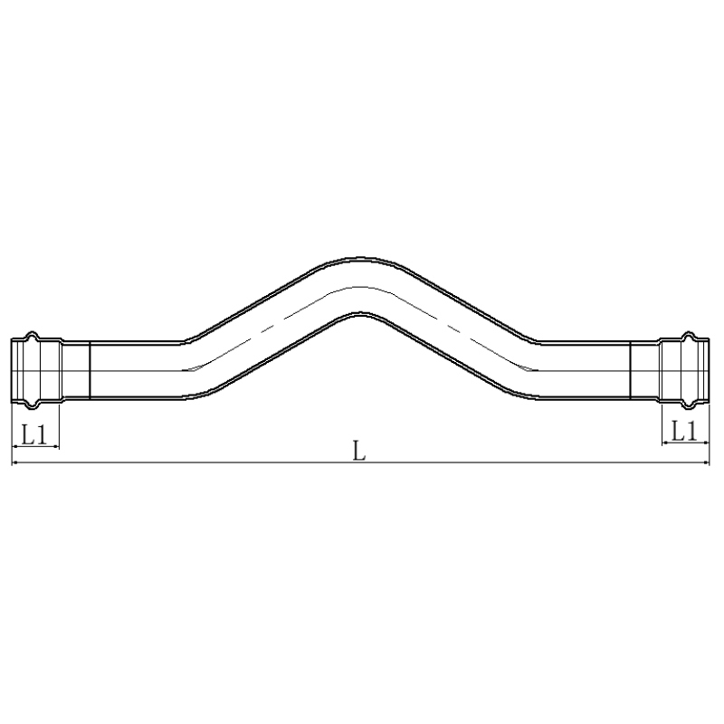 Обвід дворозтрубний Koer KQ.O18-2 Press-Inox AISI 304 18x18 (KR6443)