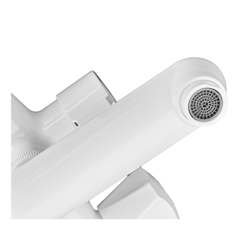 Смеситель для ванны PLAMIX OMEGA-142 EURO SET WHITE (со шлангом, лейкой и кронштейном) (MX9699)