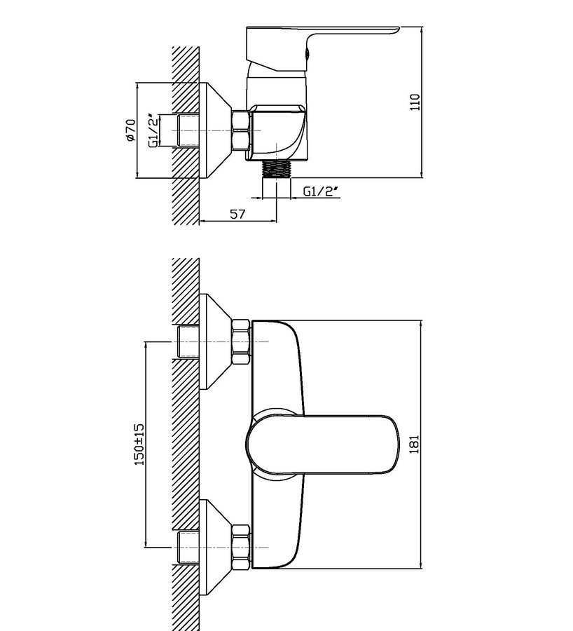 Смеситель для душа Haiba ASIO 003 (HB0864)