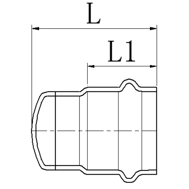 Заглушка Koer KQ.P42 Press-Inox AISI 304 42 (KR6451)