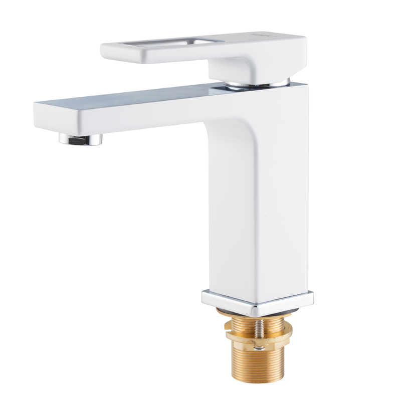 Смеситель для умывальника Koer KB-10009-04 (Цвет хром+белый) (KR5975)