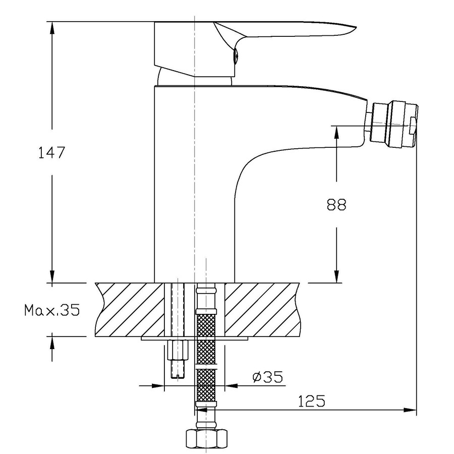 Змішувач для біде Haiba Columbia 002 (HB0806)