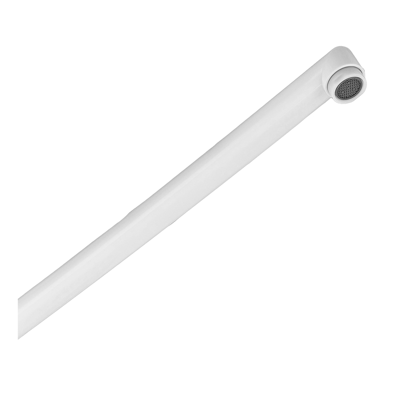 Смеситель для ванны Plamix Kubus-006 Euro Set White (со шлангом, лейкой и кронштейном) (PM0738)