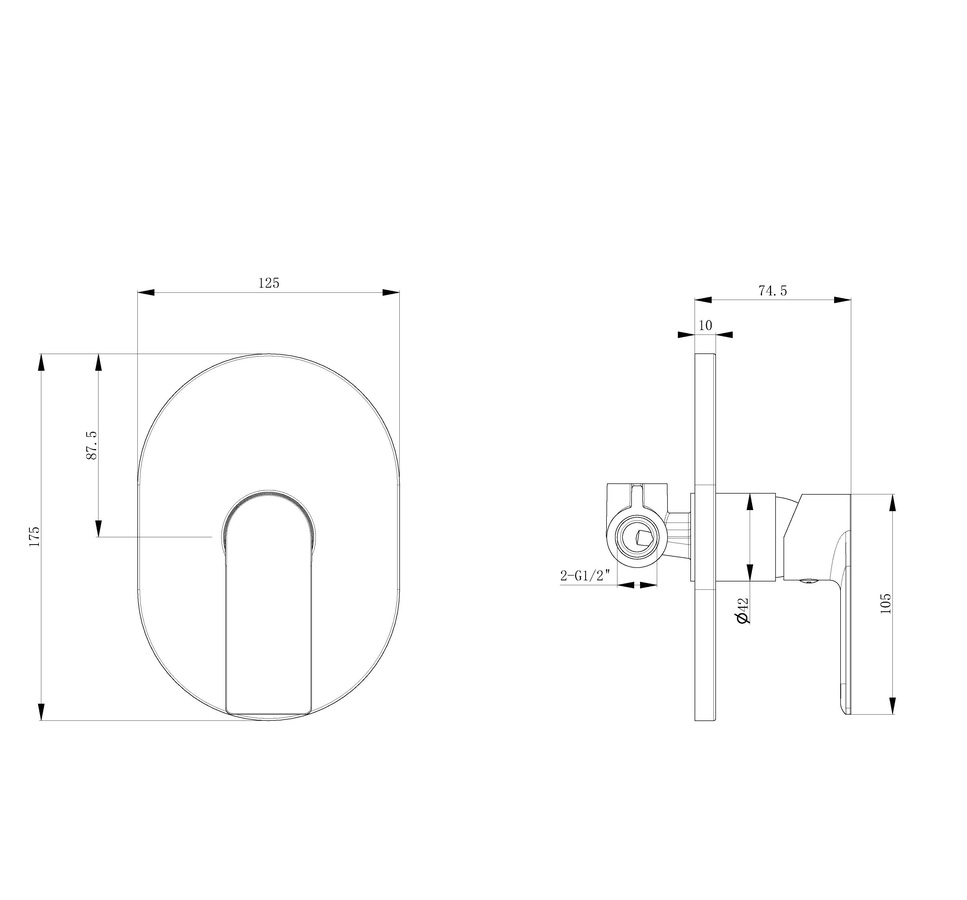 Змішувач для ванни Haiba Alex 003 (Inner) (HB3944)