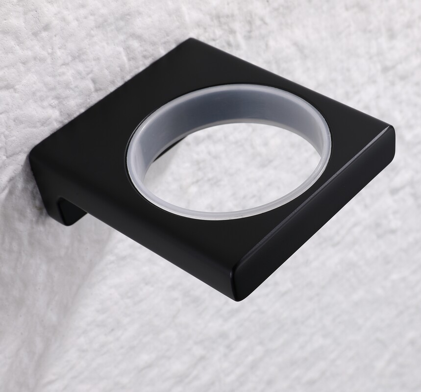 Мыльница настенная Koer AS-0102-05 (стекло) цвет черный (KR6158)