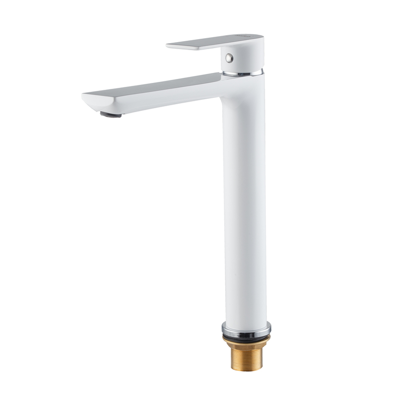 Змішувач для умивальника HAIBA ALEX 001 HIGH WHITE-CHROME (HB9564)